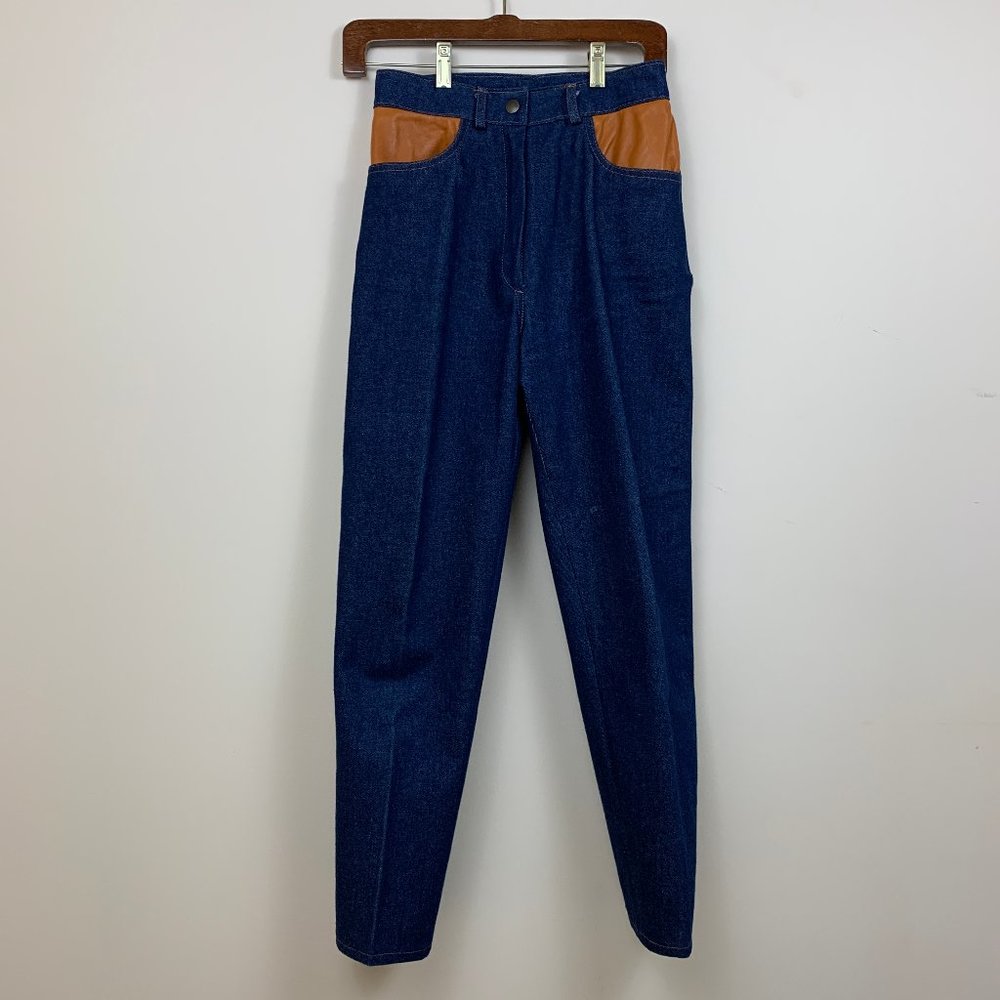 Lillie Rubin Jeans with Statement Brown Pockets